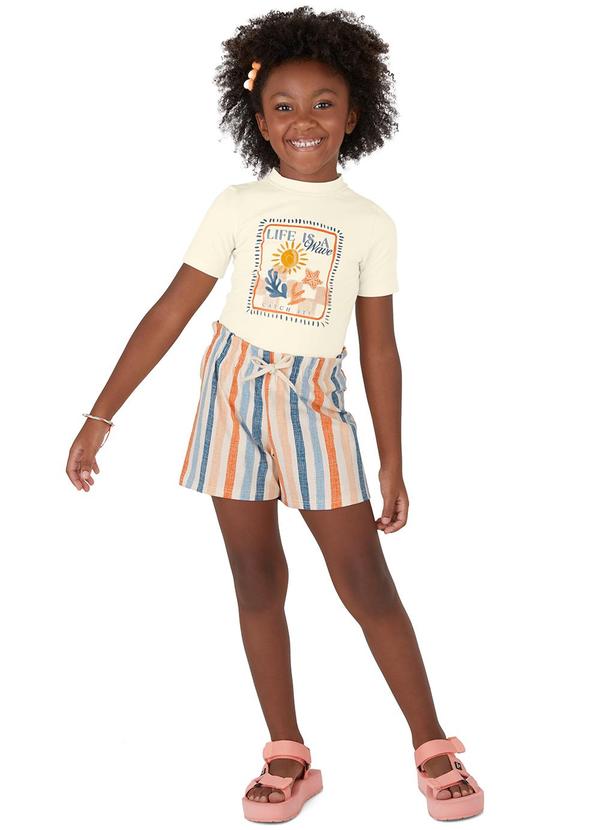 Malwee Kids - Conjunto Life Is a Wave Off White