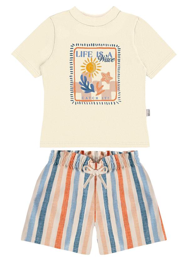 Malwee Kids - Conjunto Life Is a Wave Off White 2