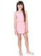 Outlet - Conjunto Liso Alças Largas Menina Rosa  - variação: Rosa