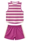 Malwee Kids - Conjunto Listrada em Cotton Rosa - variação: Rosa