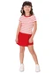 Malwee Kids - Conjunto Listrado com Moletom Preto - variação: Vermelho