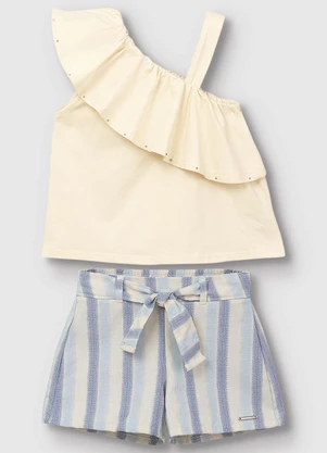 Carinhoso - Conjunto Listras com Lurex Off White - CARINHOSO