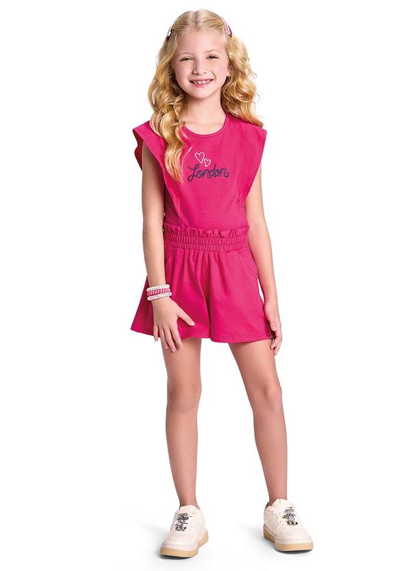 Alenice - Conjunto London Love Meninas Rosa