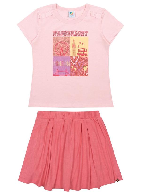 Alenice - Conjunto London Trip Meninas Rosa