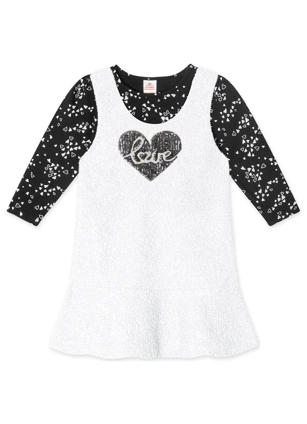 Marisol - Conjunto Longo com Salopete Infantil Preto