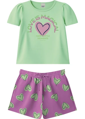 Malwee Kids - Conjunto Love Is Magical Verde Pastel - MALWEE KIDS