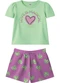 Malwee Kids - Conjunto Self Love Club Cinza Mescla - variação: Verde Pastel
