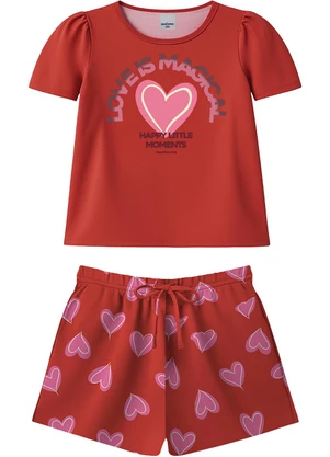 Malwee Kids - Conjunto Love Is Magical Vermelho - MALWEE KIDS