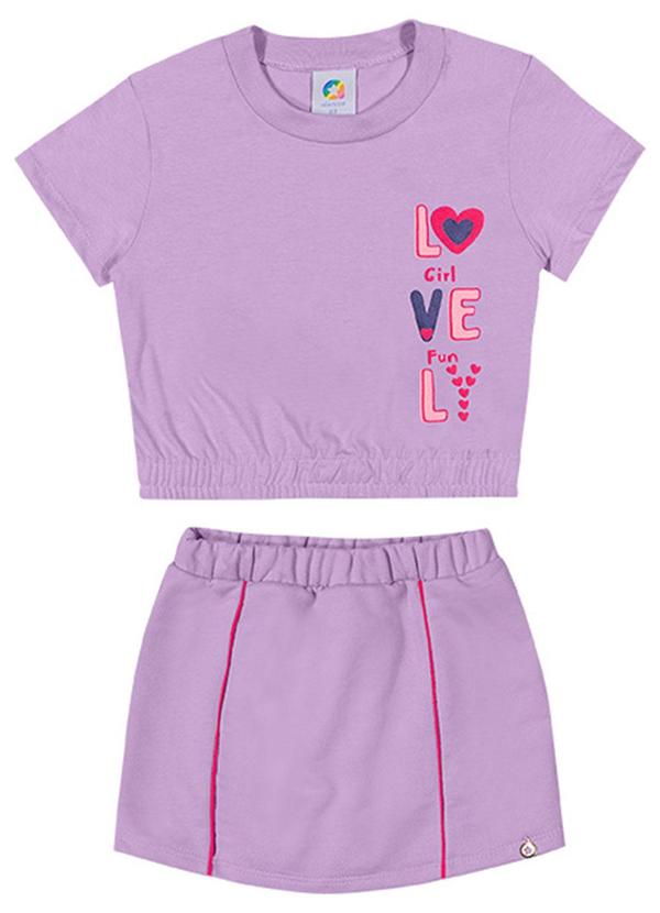 Alenice - Conjunto Lovely Menina Roxo
