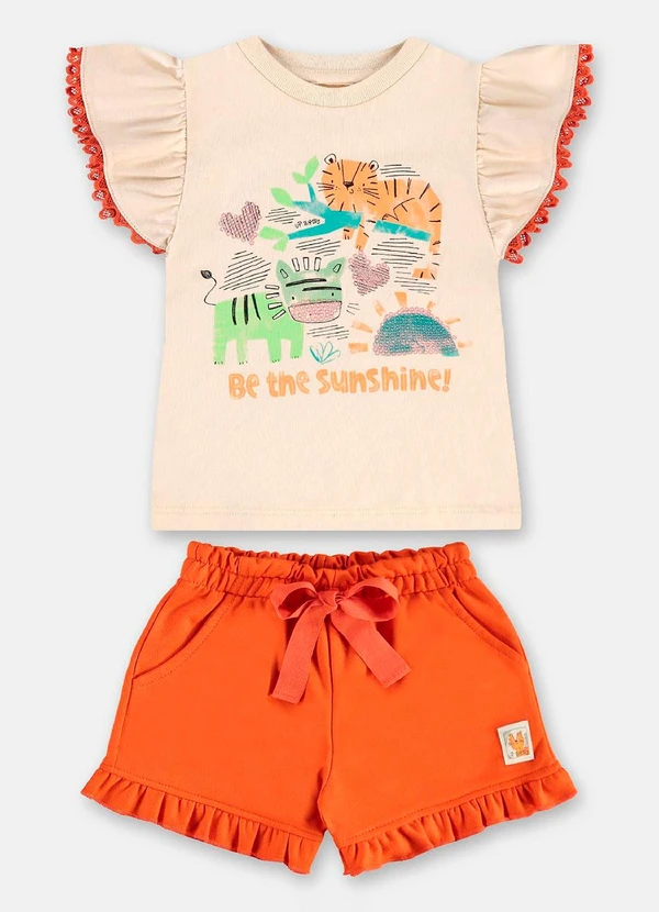 Up Baby - Conjunto Luz do Sol para Menina Bege 2