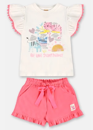Up Baby - Conjunto Luz do Sol para Menina Branco - UP BABY