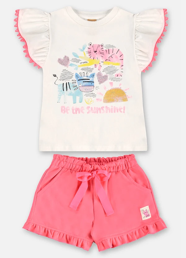 Up Baby - Conjunto Luz do Sol para Menina Branco 2