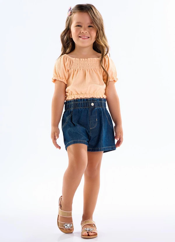 Pulla Bulla - Conjunto Malha Anarruga Laranja