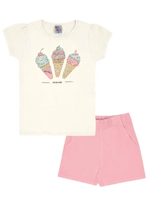 Pulla Bulla - Conjunto Malha Bege - PULLA BULLA