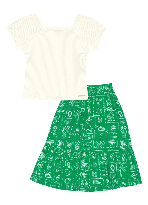 Pulla Bulla - Conjunto Malha Cancelada Bege 1