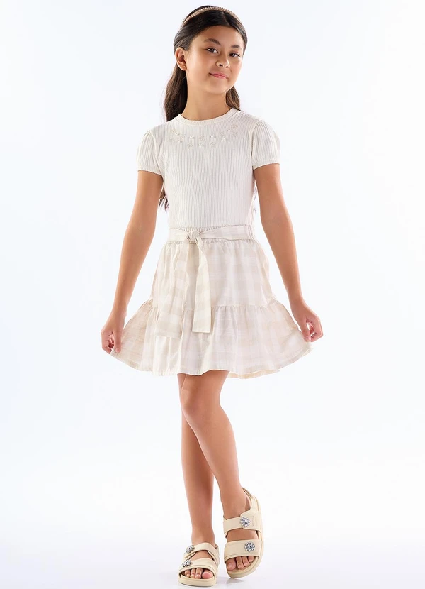 Pulla Bulla - Conjunto Malha Canelada Bege