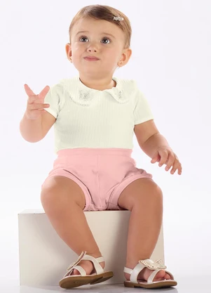 Pulla Bulla - Conjunto Malha Canelada Bege - PULLA BULLA