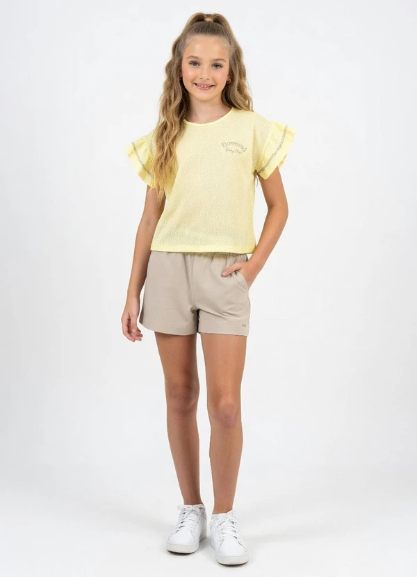 Pulla Bulla - Conjunto Malha Favo Amarelo