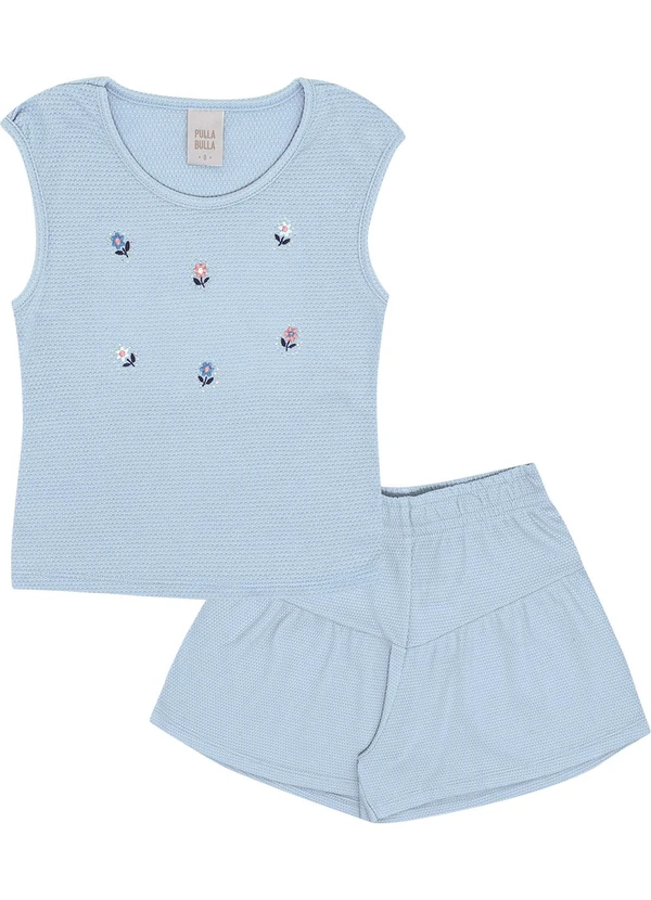Pulla Bulla - Conjunto Malha Favo Azul 2