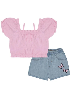 Pulla Bulla - Conjunto Malha Rosa - PULLA BULLA