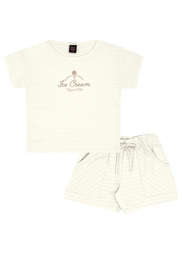 Pulla Bulla - Conjunto Malha Trabalhada Bege 2