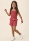 Malwee Kids - Conjunto Malha Trabalhada Verde Água - variação: Rosa