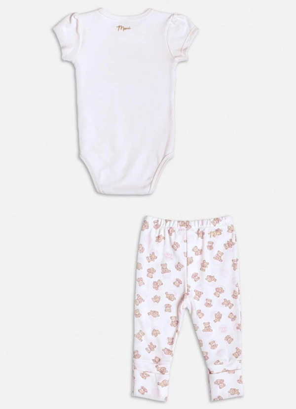 Momi - Conjunto Manga Curta com Ursinhos Branco 2