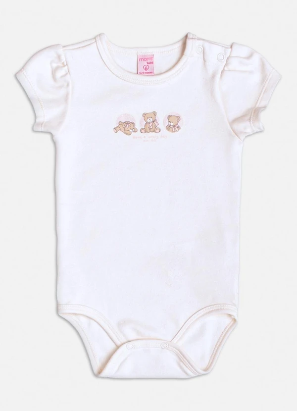 Momi - Conjunto Manga Curta com Ursinhos Branco 3
