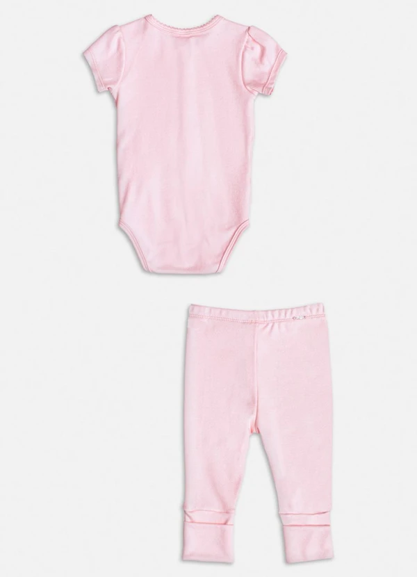 Momi - Conjunto Manga Curta Little Cute Rosa 2