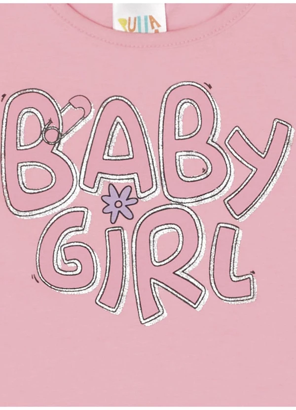 Pulla Bulla - Conjunto Manga Curta Meia Malha Menina Rosa 3