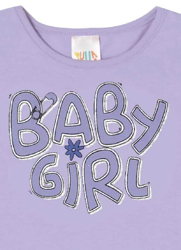 Pulla Bulla - Conjunto Manga Curta Meia Malha Menina Roxo 4