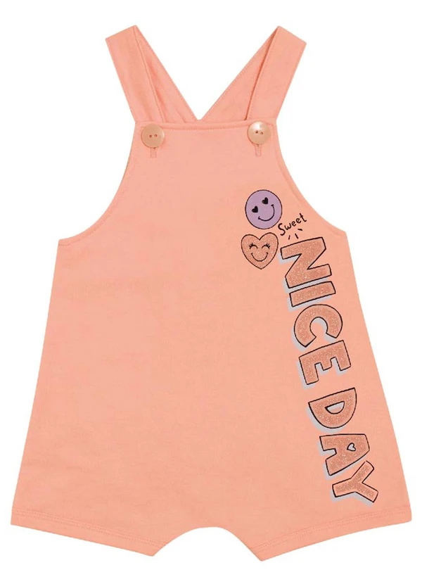 Pulla Bulla - Conjunto Manga Curta Moletinho Menina Laranja 2