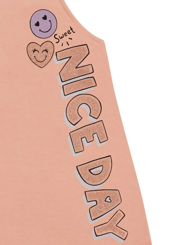 Pulla Bulla - Conjunto Manga Curta Moletinho Menina Laranja 3