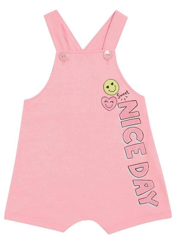 Pulla Bulla - Conjunto Manga Curta Moletinho Menina Rosa 2