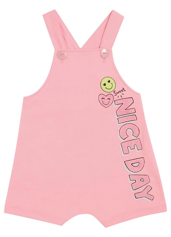 Pulla Bulla - Conjunto Manga Curta Moletinho Menina Rosa 2