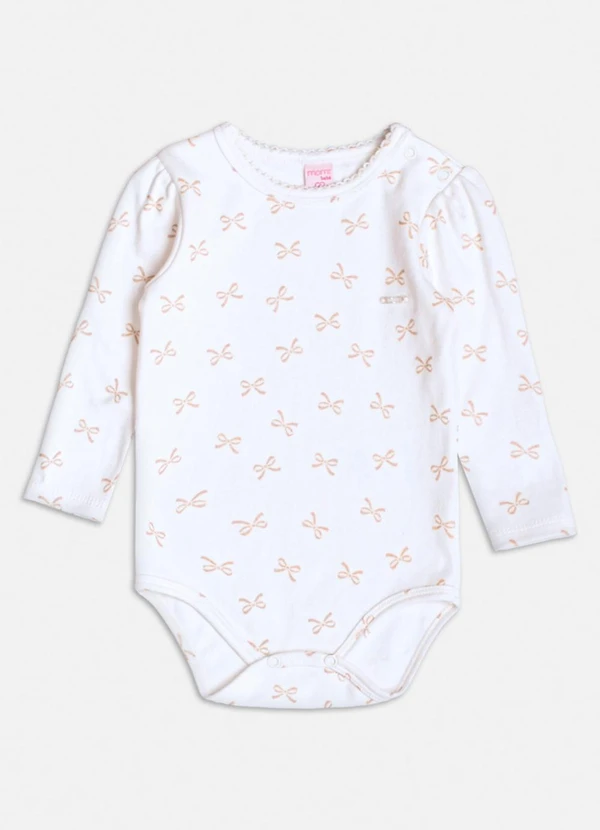 Momi - Conjunto Manga Longa com Lacinhos Branco 3