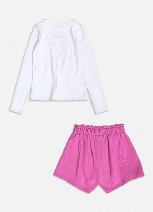 Momi - Conjunto Manga Longa com Laço Branco - MOMI