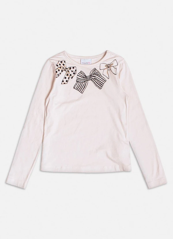 Momi - Conjunto Manga Longa com Laço de Moletom Bege 3