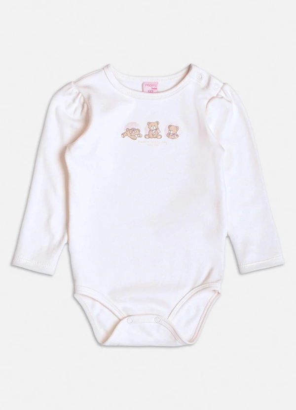 Momi - Conjunto Manga Longa com Ursinhos Branco 3