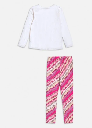 Momi - Conjunto Manga Longa de Lacinhos Branco - MOMI