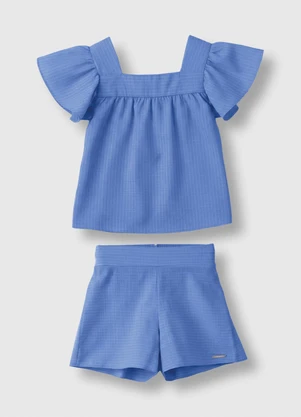 Carinhoso - Conjunto Maquinetado Azul - CARINHOSO