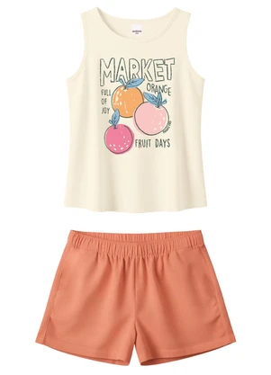 Malwee Kids - Conjunto Market com Glitter Off White - MALWEE KIDS