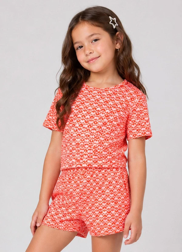 Select - Conjunto Masculino Infantil Blusa com Laranja