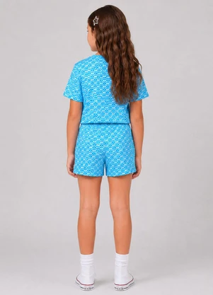 Select - Conjunto Masculino Infantil Blusa com Short Azul - SELECT