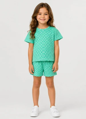 Select - Conjunto Masculino Infantil Blusa com Verde - SELECT