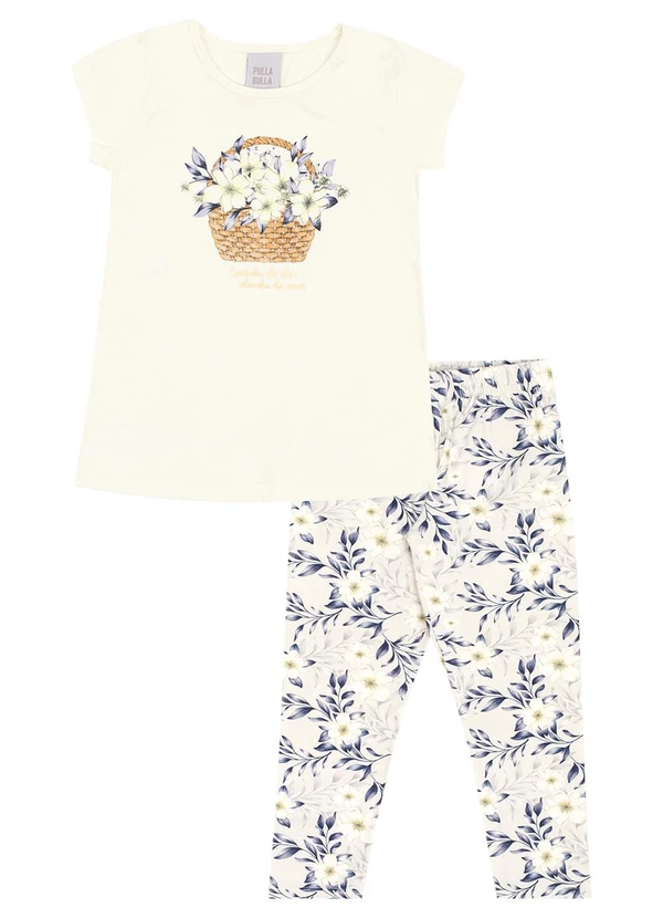 Pulla Bulla - Conjunto Meia Malha Bege