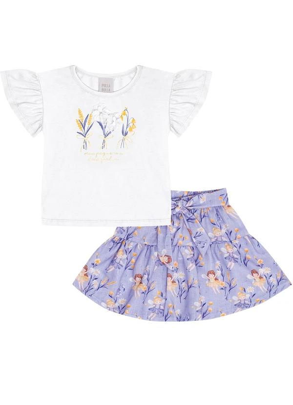 Pulla Bulla - Conjunto Meia Malha Branco