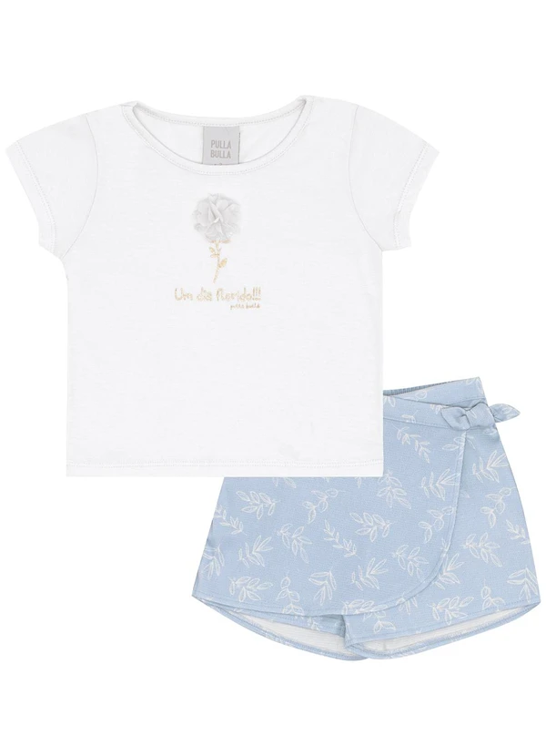 Pulla Bulla - Conjunto Meia Malha Branco