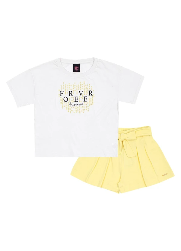 Pulla Bulla - Conjunto Meia Malha Branco