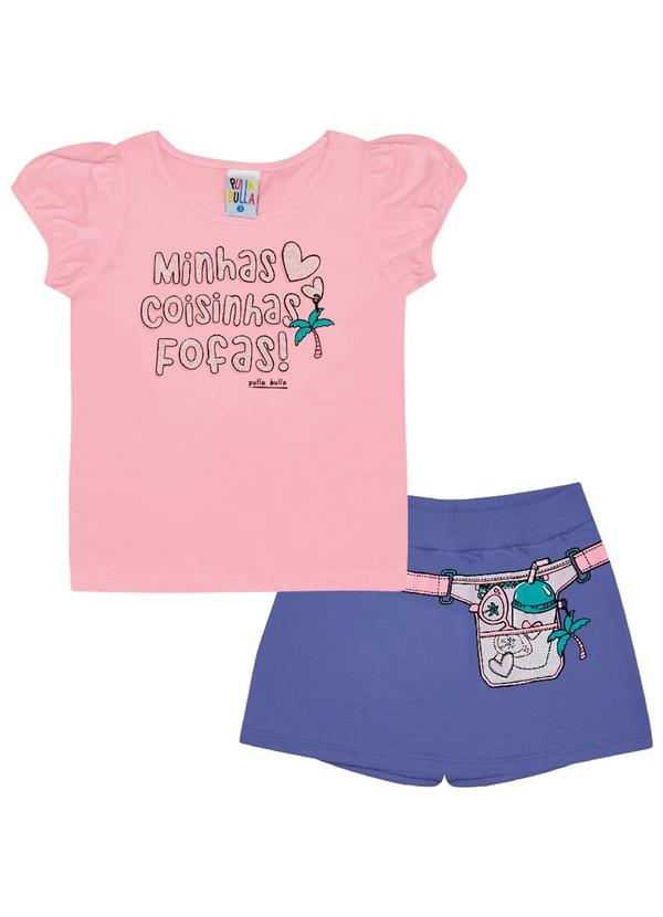 Pulla Bulla - Conjunto Meia Malha Menina Rosa